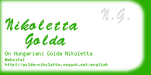 nikoletta golda business card